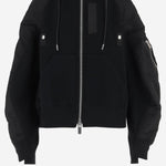 FELPA CON ZIP IN MISTO COTONE 08343 001 SACAI 