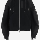 FELPA CON ZIP IN MISTO COTONE 08343 001 SACAI 