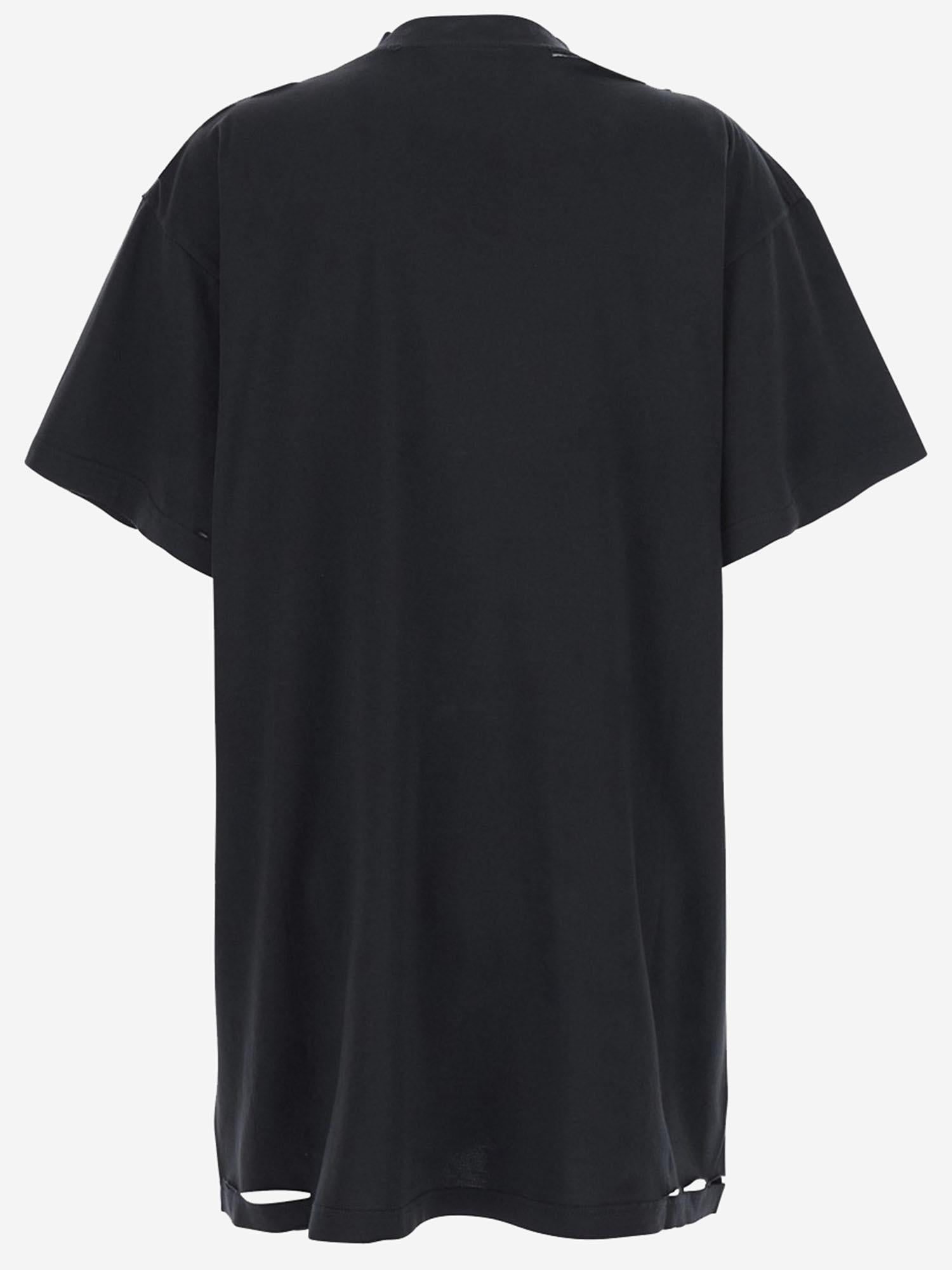 T-SHIRT OPTICAL IN COTONE 811688TRVU6 9034 BALENCIAGA 