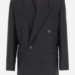 Giacca doppiopetto Timoty in lana 8162W2859 BLK THE ROW 