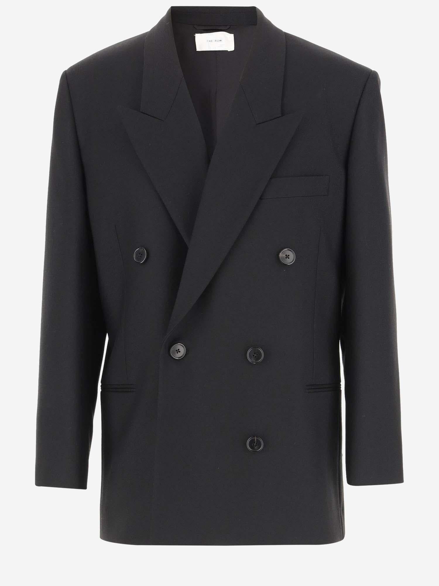 Giacca doppiopetto Timoty in lana 8162W2859 BLK THE ROW 