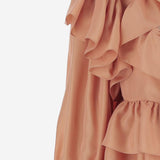 TOP CON VOLANT IN SETA CH25SHT16314 82A CHLOE 