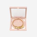 BRACCIALE IN TESSUTO E METALLO BUBBLELETTERSGOLDPLATED DREAM SORBET ISLAND 
