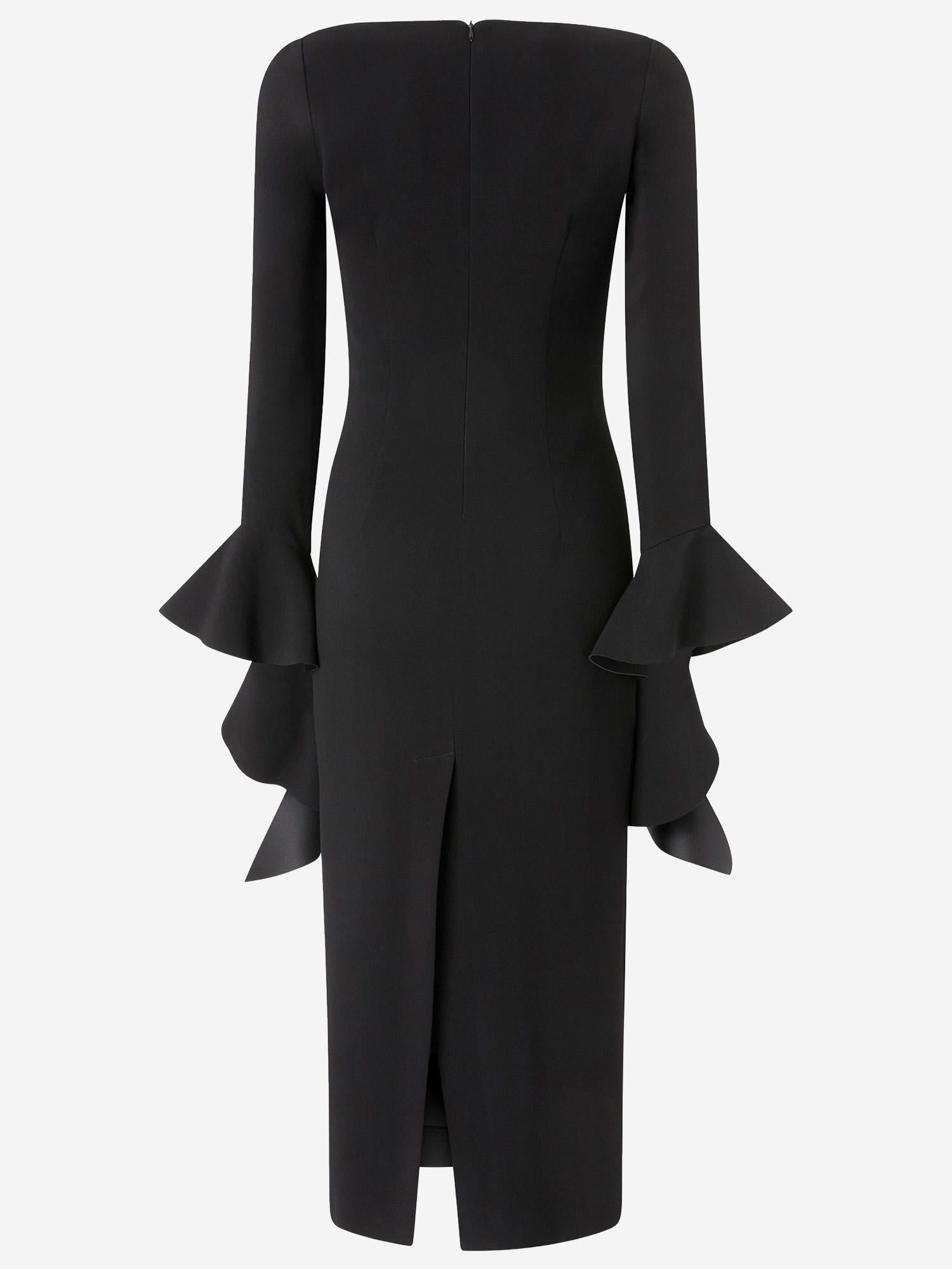 ABITO IN VISCOSA STRETCH CON VOLANT 105736 A2Q2Z99 PINKO 