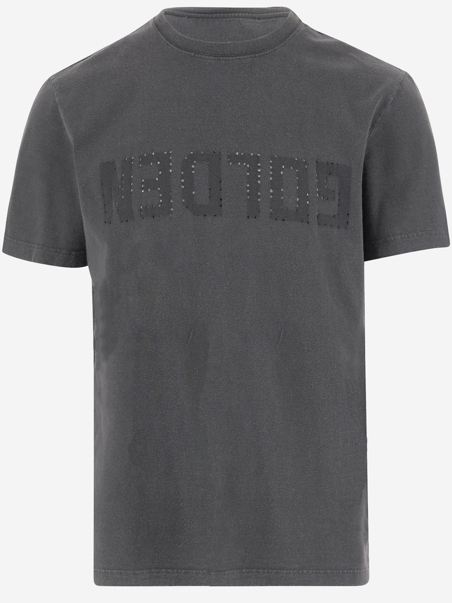 T-SHIRT IN COTONE CON LOGO GMP01220 P00067160318 GOLDEN GOOSE 