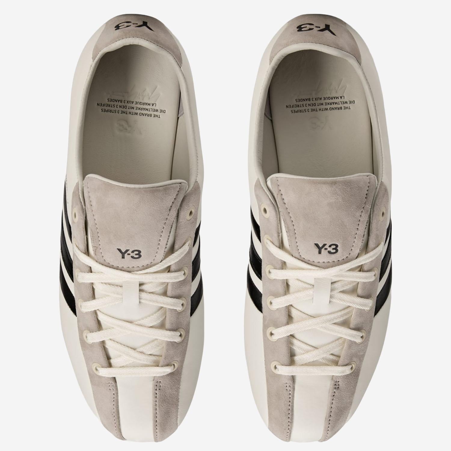 Y-3 FIELD SHOES IN PELLE KI7091 OWHITEBLACKLBROWN ADIDAS Y3 