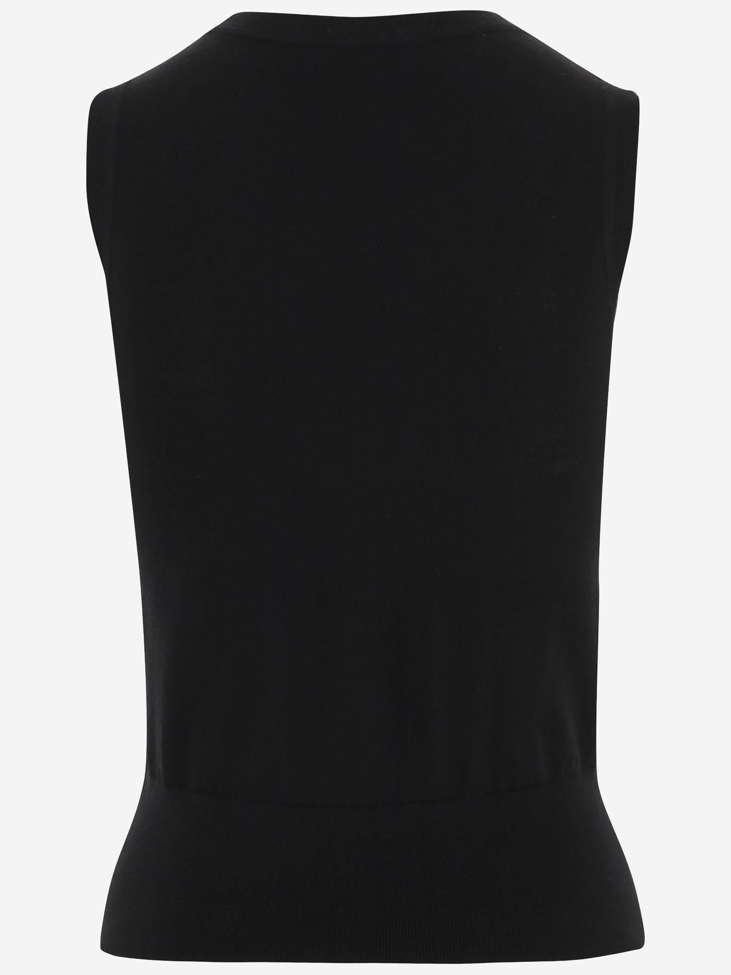 TOP IN LANA CON MOTIVO APPLICATO 011207 3700900 DRIES VAN NOTEN 