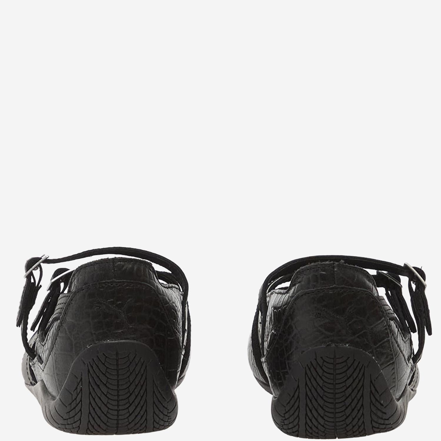 BALLERINE SPEEDACAT IN PELLE 40532701 BLACKCOOLDARKGRAY PUMA 