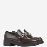 Mocassini in pelle con morsetto<BR/><BR/> 840725 0GQ002270 GUCCI 