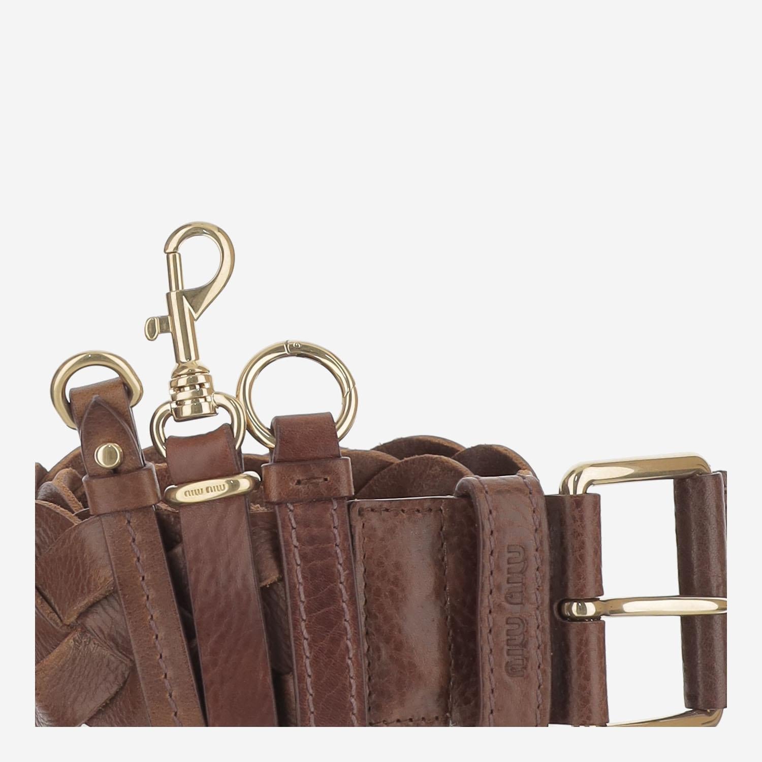 CINTURA in pelle con ganci trick 5CC722 2G7VF0005 MIU MIU 