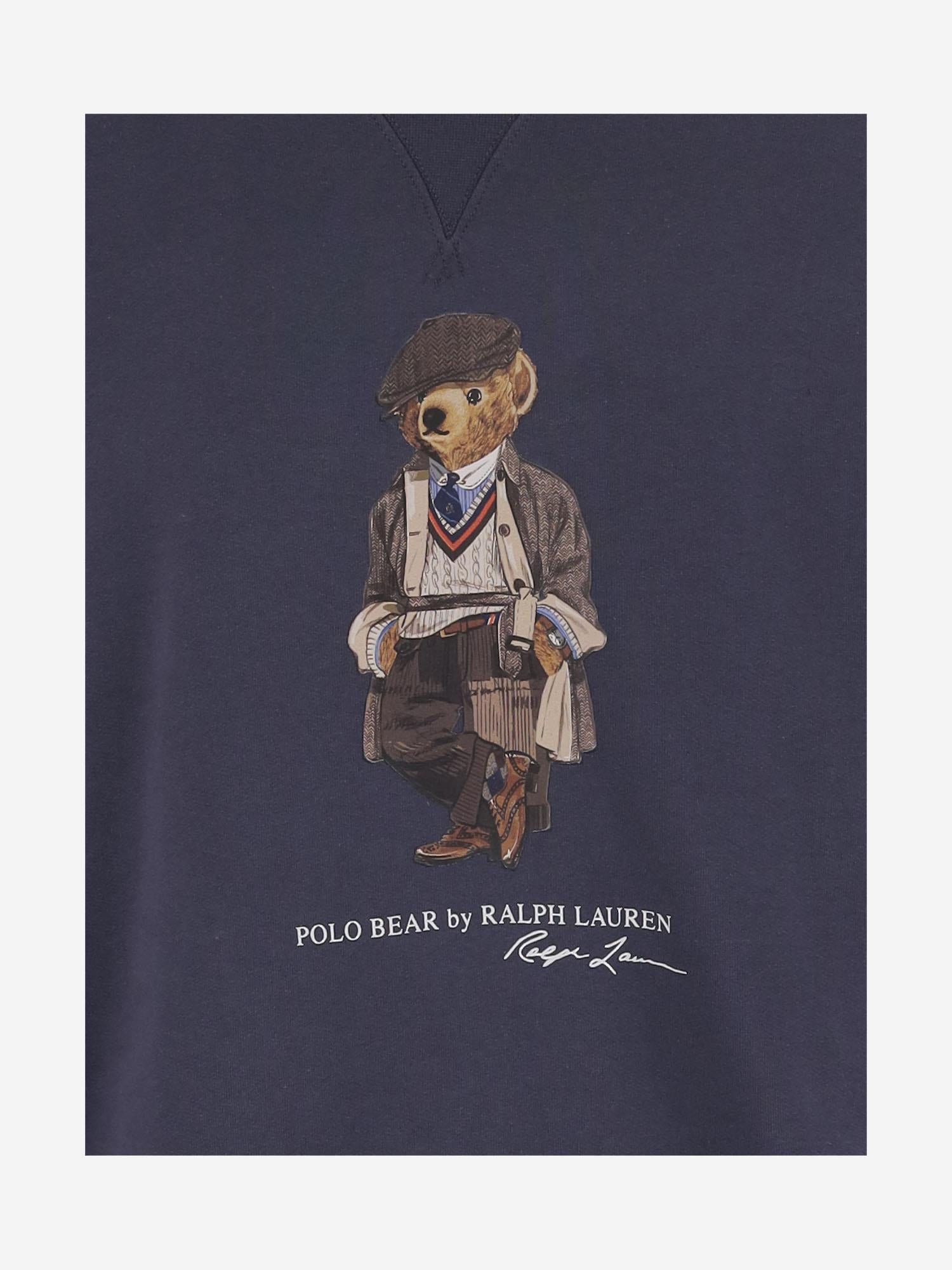 FELPA IN MISTO COTONE CON STAMPA POLO BEAR 710980305 001 POLO RALPH LAUREN 