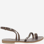 SANDALO ISABEL IN PELLE CON APPLICAZIONI ISABEL MORO KIMA 