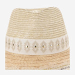CAPPELLO IN MISTO PAGLIA E VISCOSA CON RICAMO 385981 170 FERRUCCIO VECCHI 