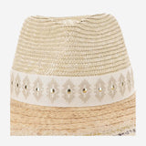 CAPPELLO IN MISTO PAGLIA E VISCOSA CON RICAMO 385981 170 FERRUCCIO VECCHI 