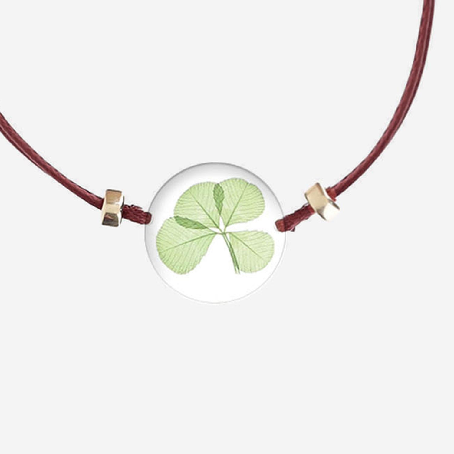 BRACCIALE TRIFOGLIO 143.3GF GRENAT CARRE DE TREFLES 