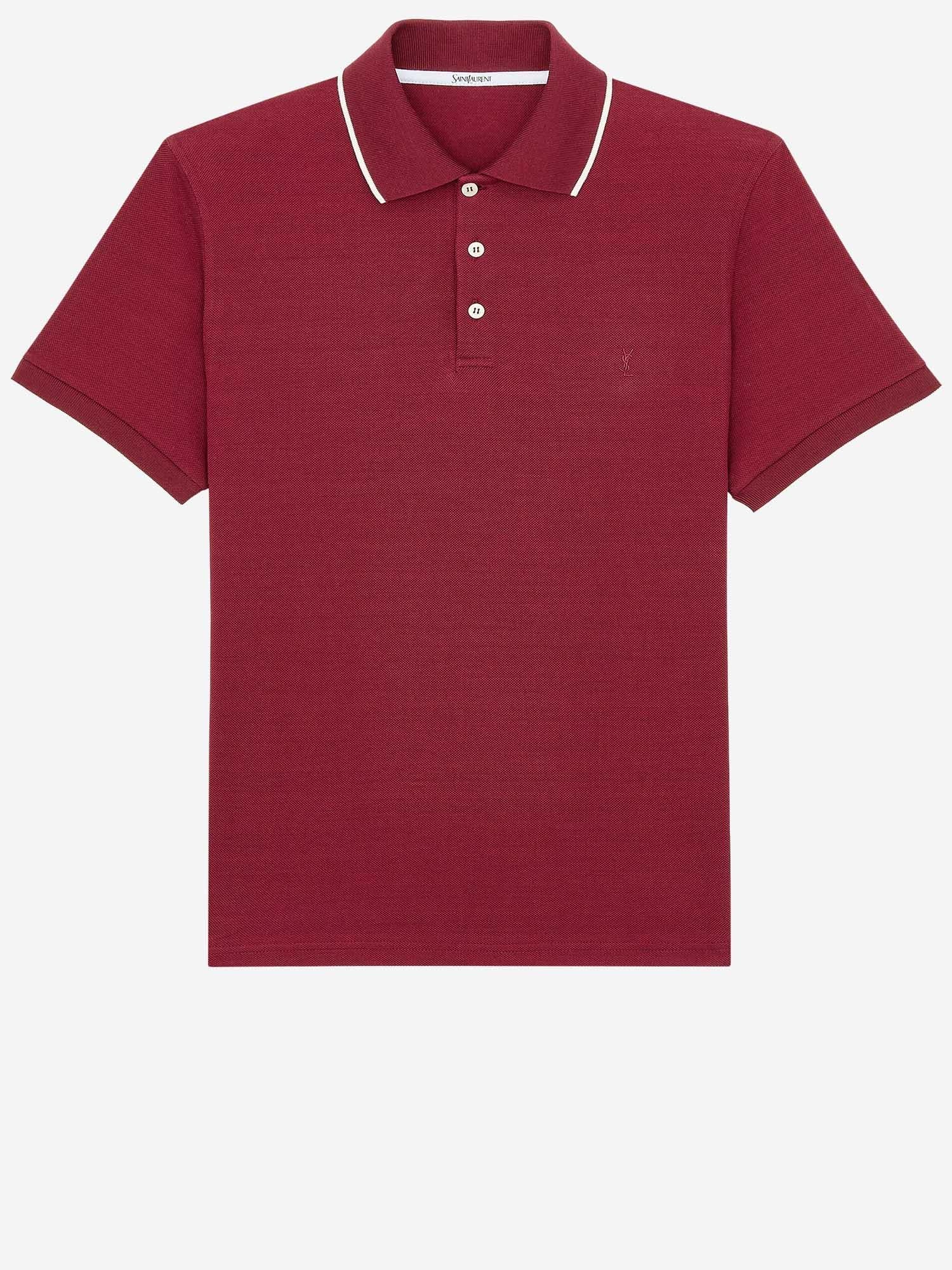 POLO IN PIQUET DI COTONE CON LOGO 862976 Y37ZE6190 SAINT LAURENT 