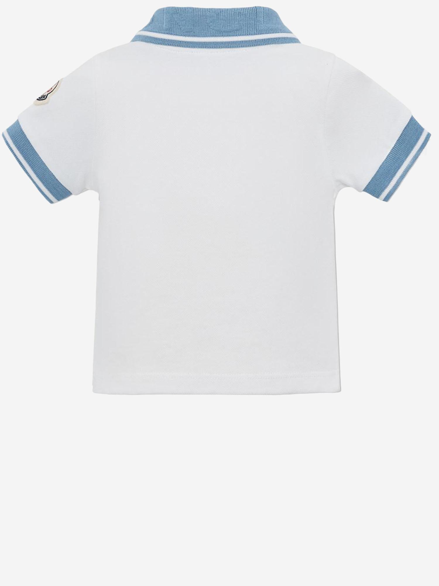POLO IN PIQUET DI COTONE CON LOGO 8A000018496F 034 MONCLER ENFANTS 