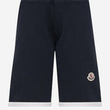 Pantaloni corti in jersey di cotone con logo 8H0000289AKM 778 MONCLER ENFANTS 