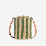 BORSA PICCOLA A SECCHIELLO IN RAFIA A RIGHE 8W2B0T03 IXUC8J VALENTINO GARAVANI 