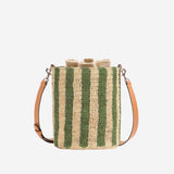 BORSA PICCOLA A SECCHIELLO IN RAFIA A RIGHE 8W2B0T03 IXUC8J VALENTINO GARAVANI 