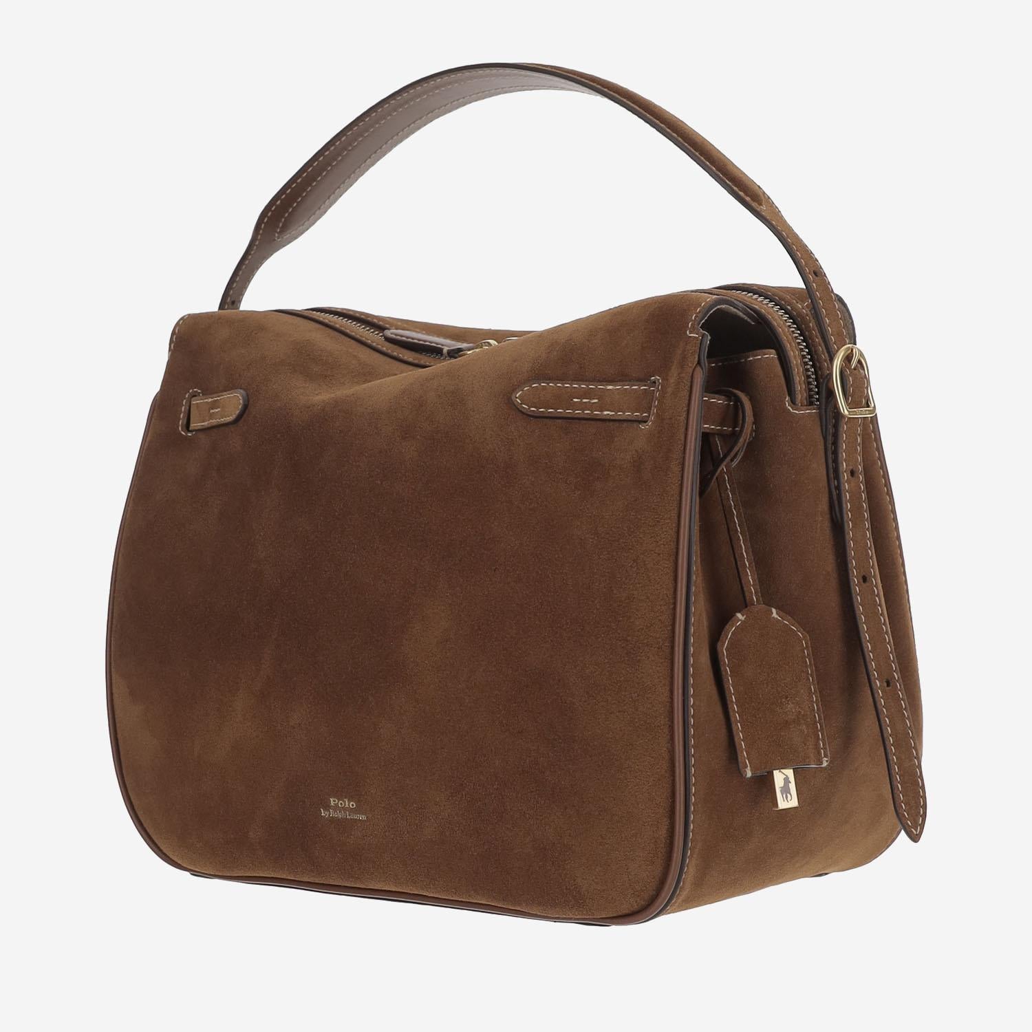 Borsa a tracolla Polo ID in pelle scamosciata 428962627 001 POLO RALPH LAUREN 