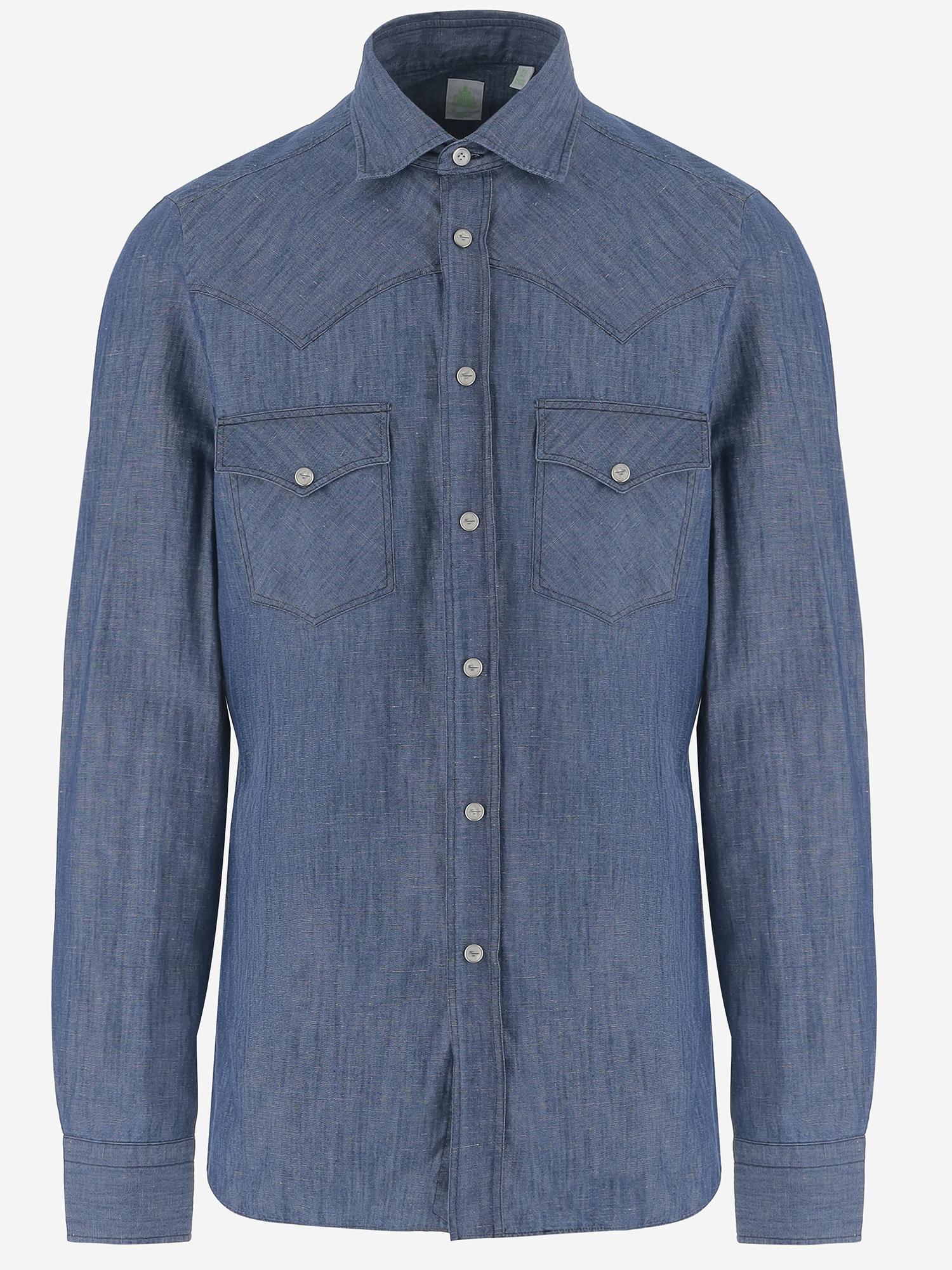 CAMICIA IN COTONE E LINO C0724D 11 FINAMORE 