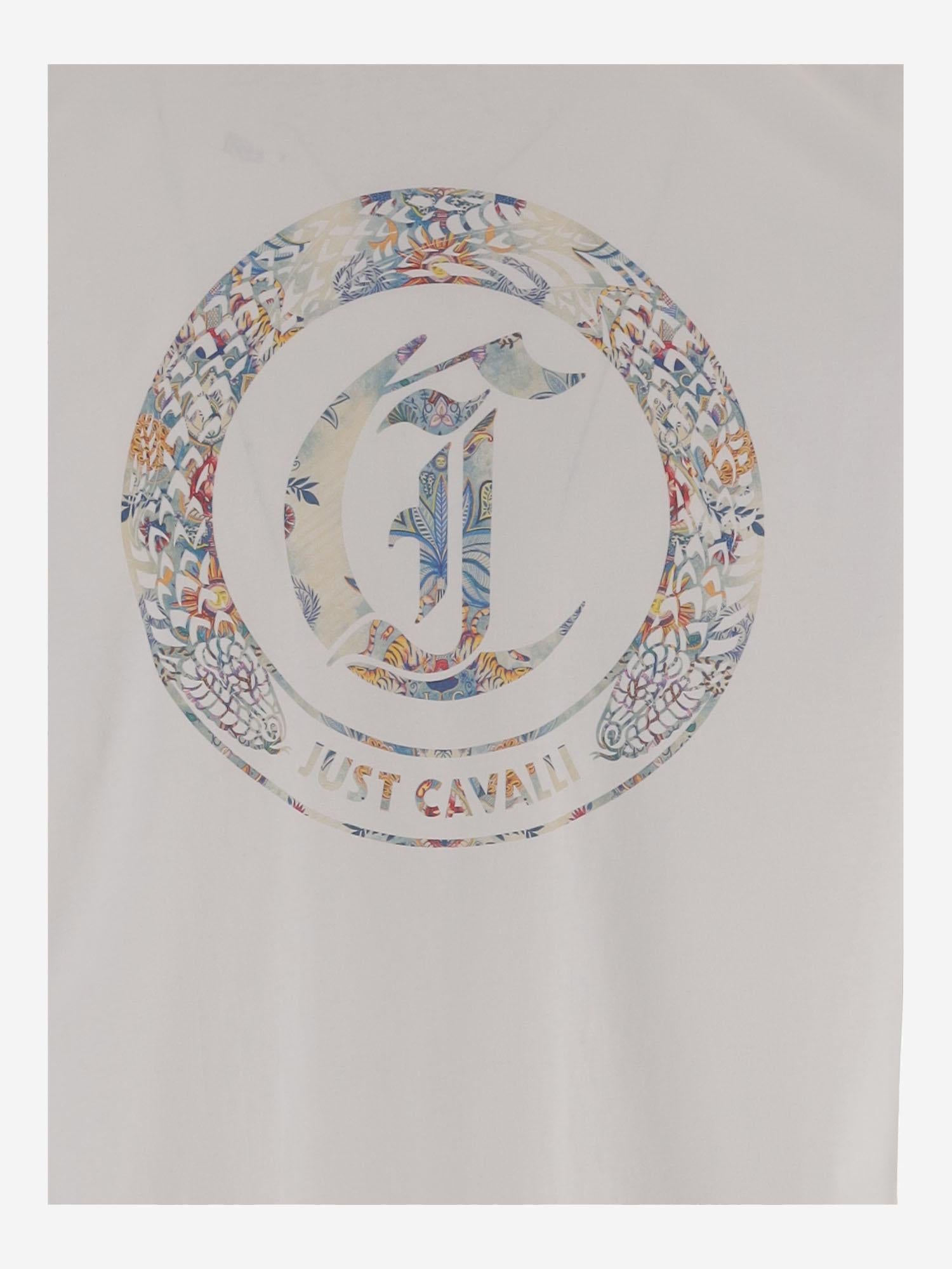 T-SHIRT IN COTONE CON STAMPA 80OAHE01 CJ110003 JUST CAVALLI 