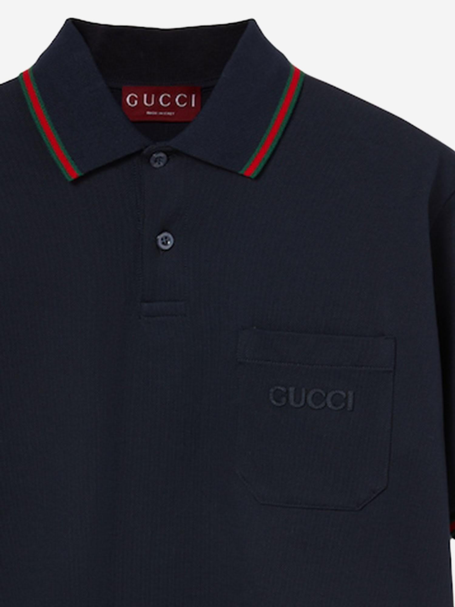 POLO RICAMATA IN COTONE STRETCH 795174 XJEOX4794 GUCCI 