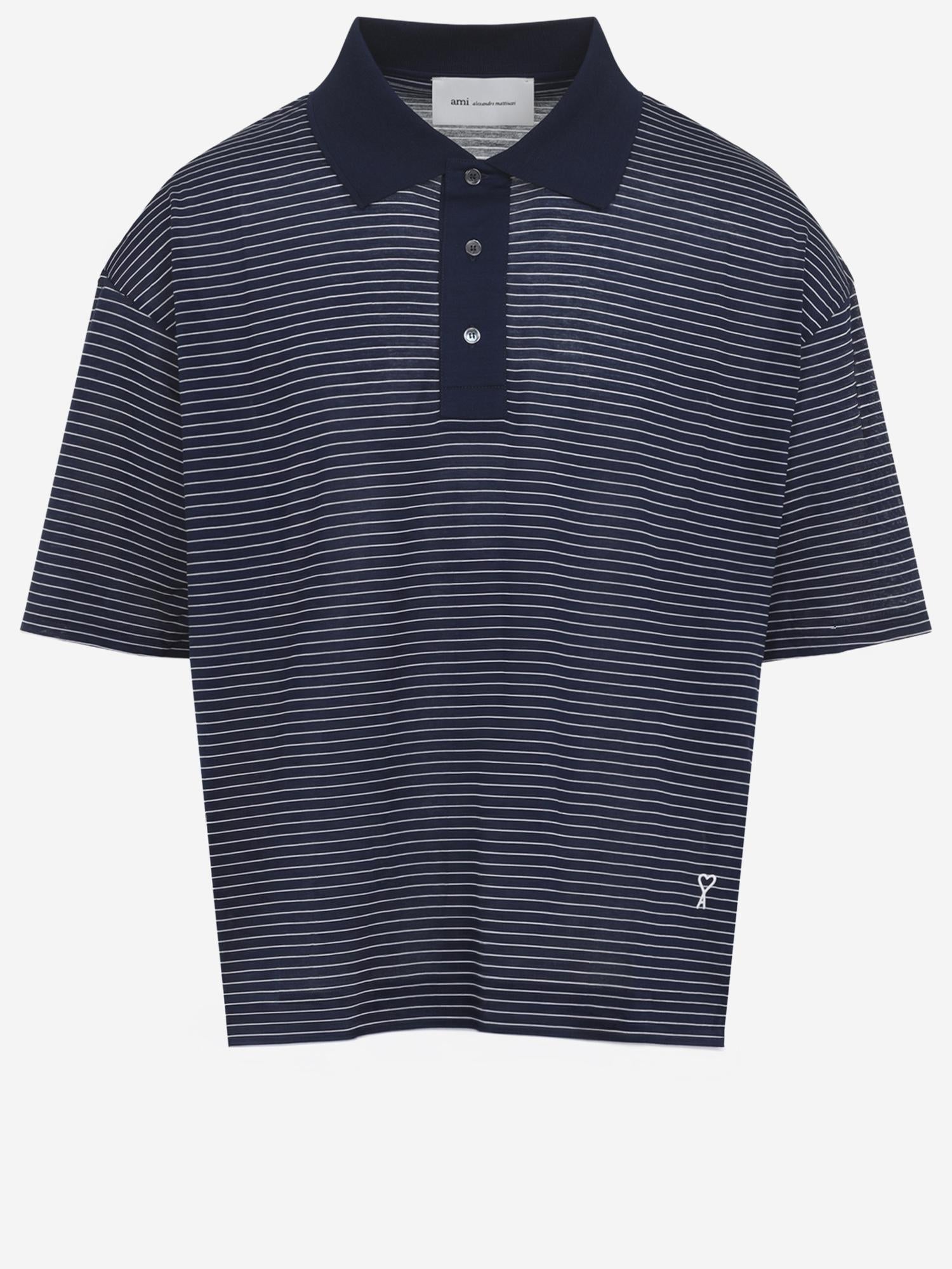 POLO AMI DE COEUR IN COTONE A RIGHE UPL422JE0212 A044 AMI 