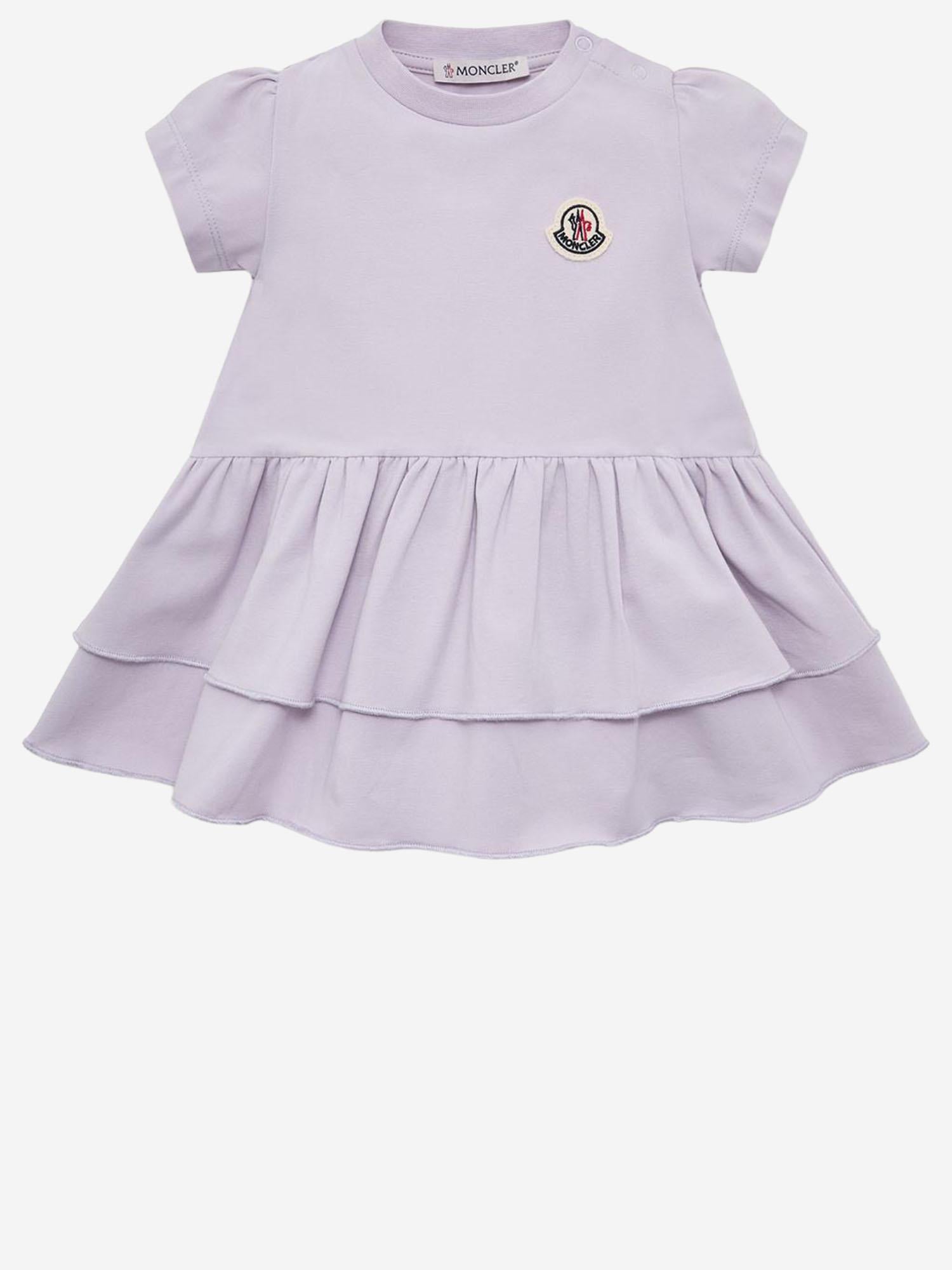 ABITO IN COTONE CON RUCHES 8I0000489AUM 509 MONCLER ENFANTS 