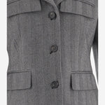 BLAZER MONOPETTO IN CHEVRON 13H682 002NEROWHITE SALVATORE FERRAGAMO 