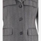 BLAZER MONOPETTO IN CHEVRON 13H682 002NEROWHITE SALVATORE FERRAGAMO 