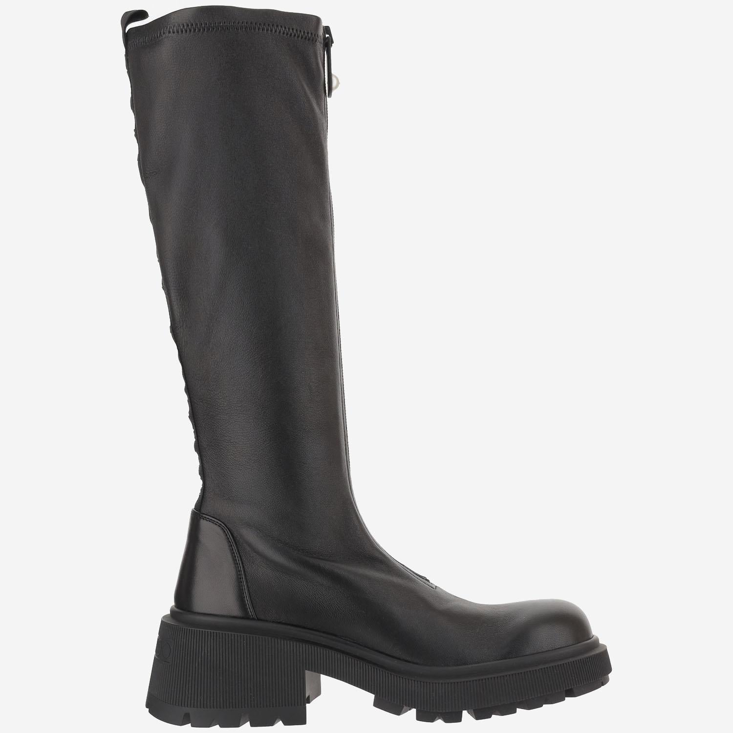 STIVALI IN PELLE LUNEKBFLAT SRNBLACK JIMMY CHOO 