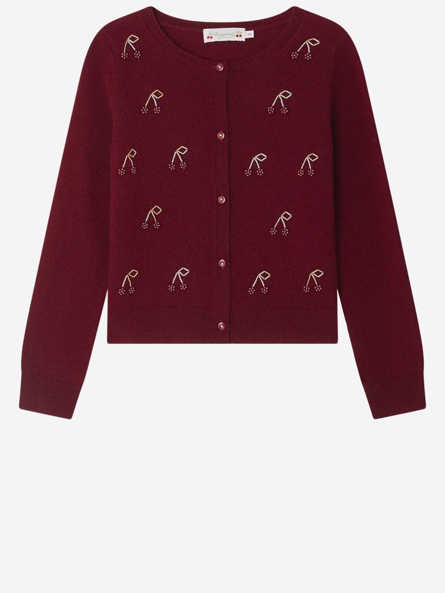 Cardigan Jonia in cashmere con perline W05GCAK00035 152A BONPOINT KIDS 