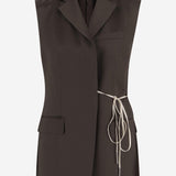 GILET IN VISCOSA CON REVER 010436 2071606* DRIES VAN NOTEN 