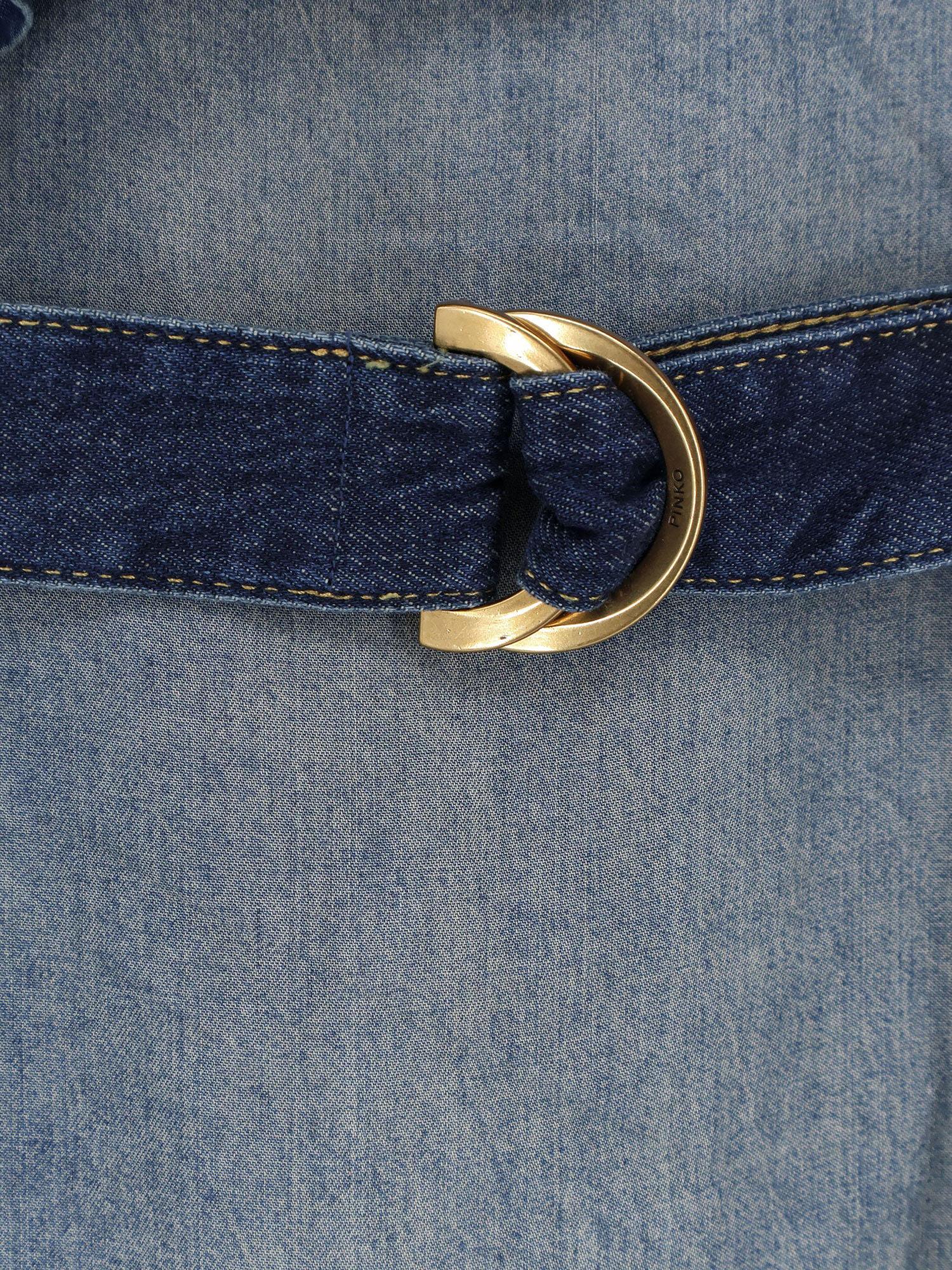 ABITO IN DENIM CON VOLANT 106626 A388PJC PINKO 