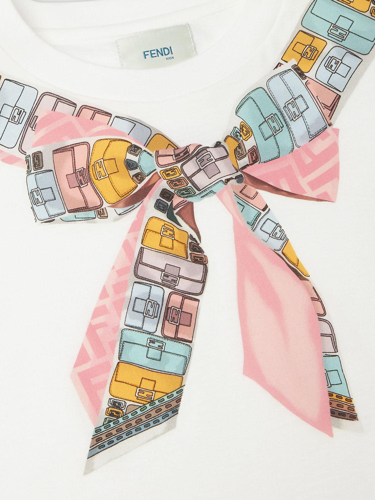 T-SHIRT IN JERSEY DI COTONE JFI391 7AJF0TU9 FENDI KIDS 