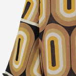 ABITO LUNGO IN LINO CON STAMPA GEOMETRICA CASILDA YELLOW PHILIPPA 1970 