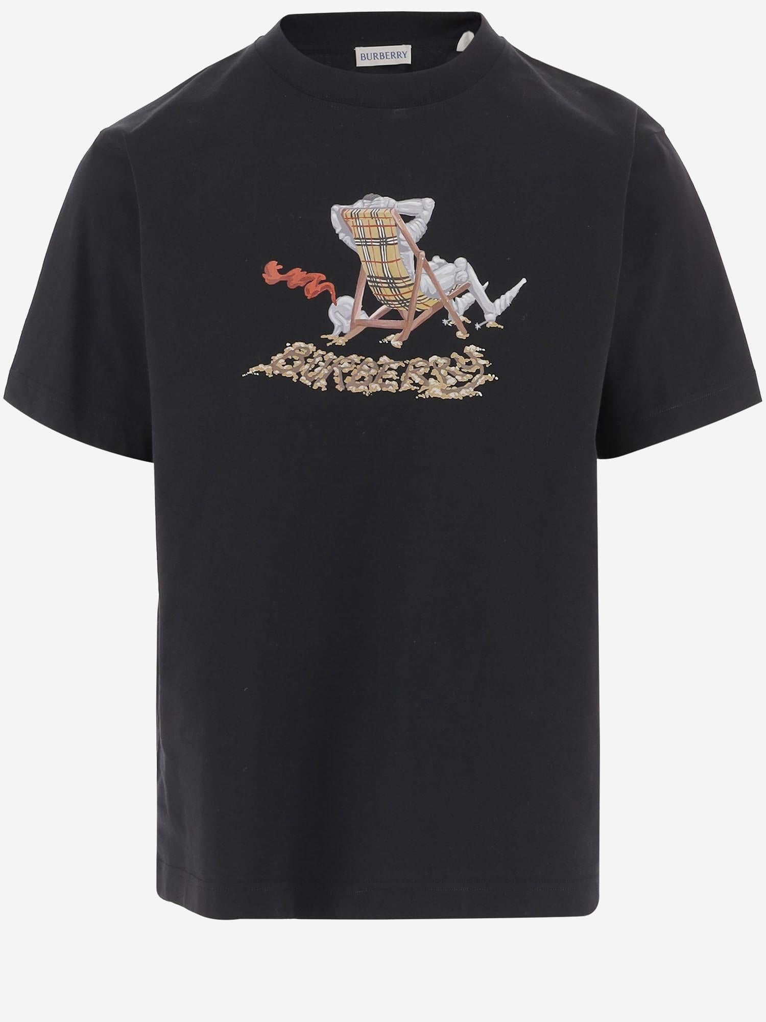 T-shirt in cotone Beach Knight 8126321 BLACK BURBERRY 