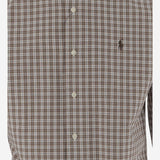 CAMICIA IN COTONE STRETCH CON MOTIVO QUADRI 710974534 004 POLO RALPH LAUREN 