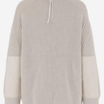MAGLIONE CON ZIP IN LANA 6252K21069 OFFWHITE CARVEN 