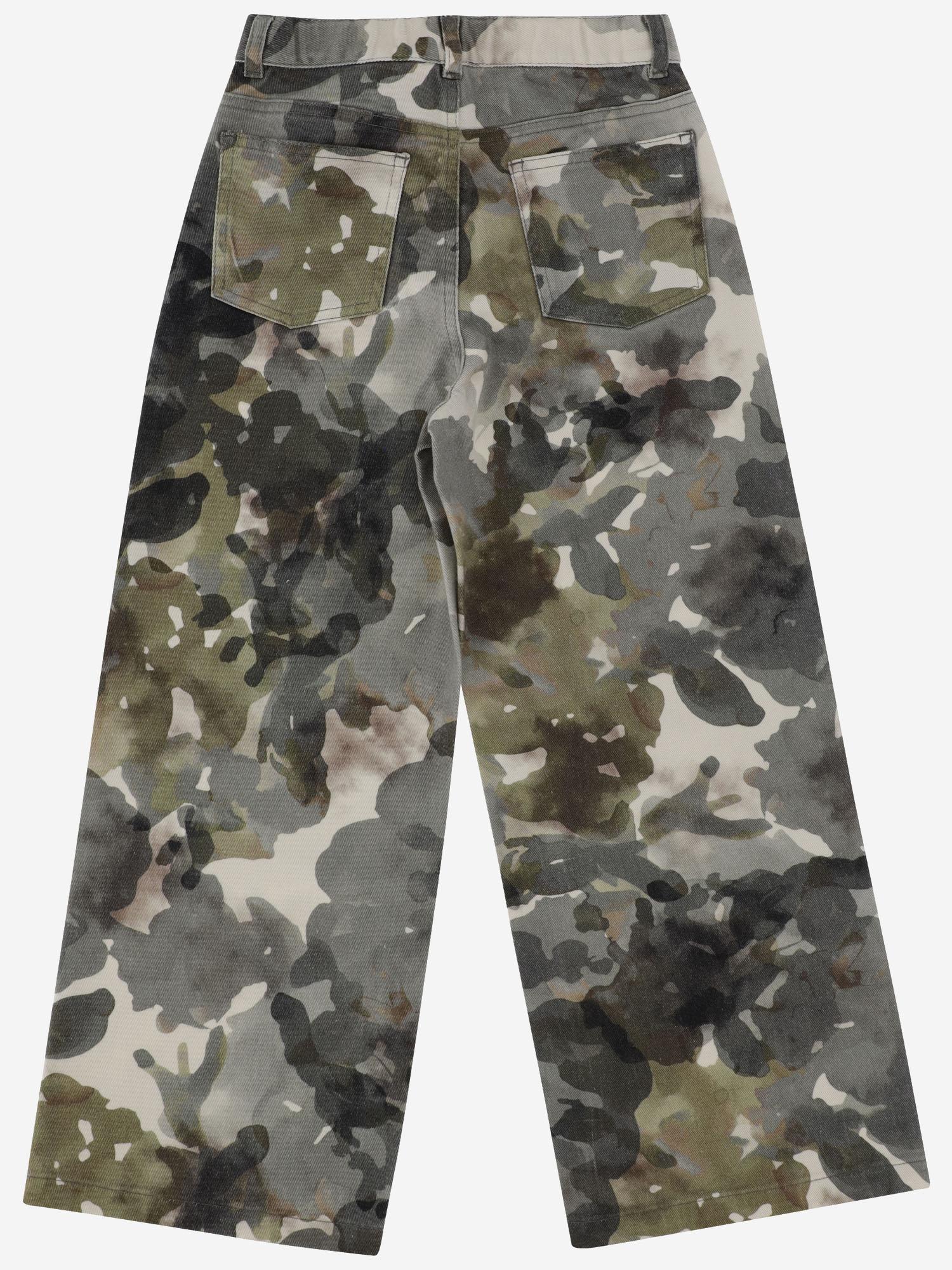 PANTALONI CON STAMPA MIMETICA P25PL434C4140 577 IL GUFO KIDS 