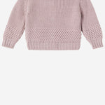 CARDIGAN MALENE IN LANA E ACRILICO 25W210 NUDE 1+ IN THE FAMILY KIDS 