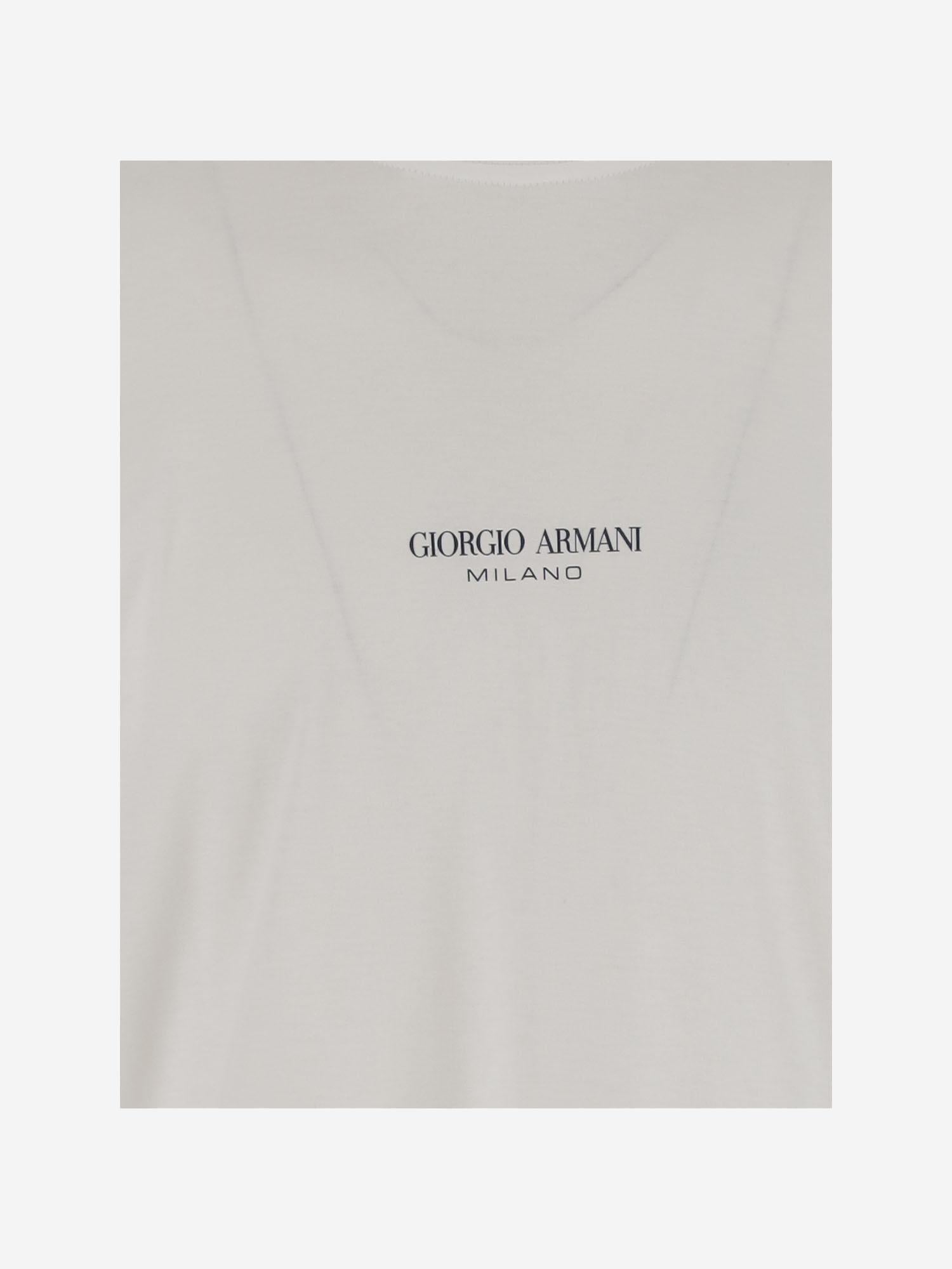 T-SHIRT IN COTONE CON LOGO GM001085 TE10629U0002 GIORGIO ARMANI 