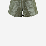 PANTALONI CORTI IN COTONE CON ORLO SFRANGIATO DAM25M04. ARMY DONT @ ME 