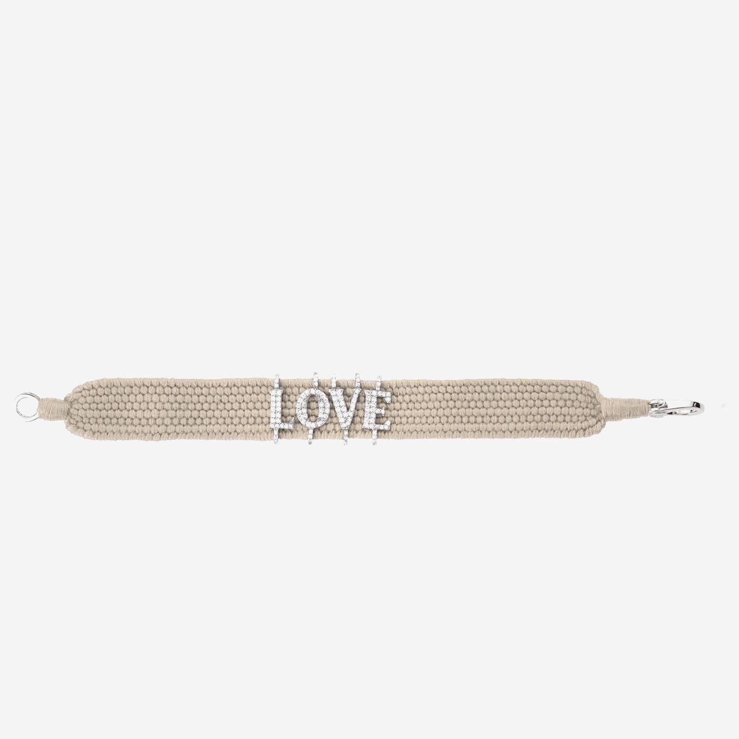 BRACCIALE ALPHA LOVE CON DIAMANTI ALPHA LOVE VANILLA SILVIA BINI GIOIELLI 