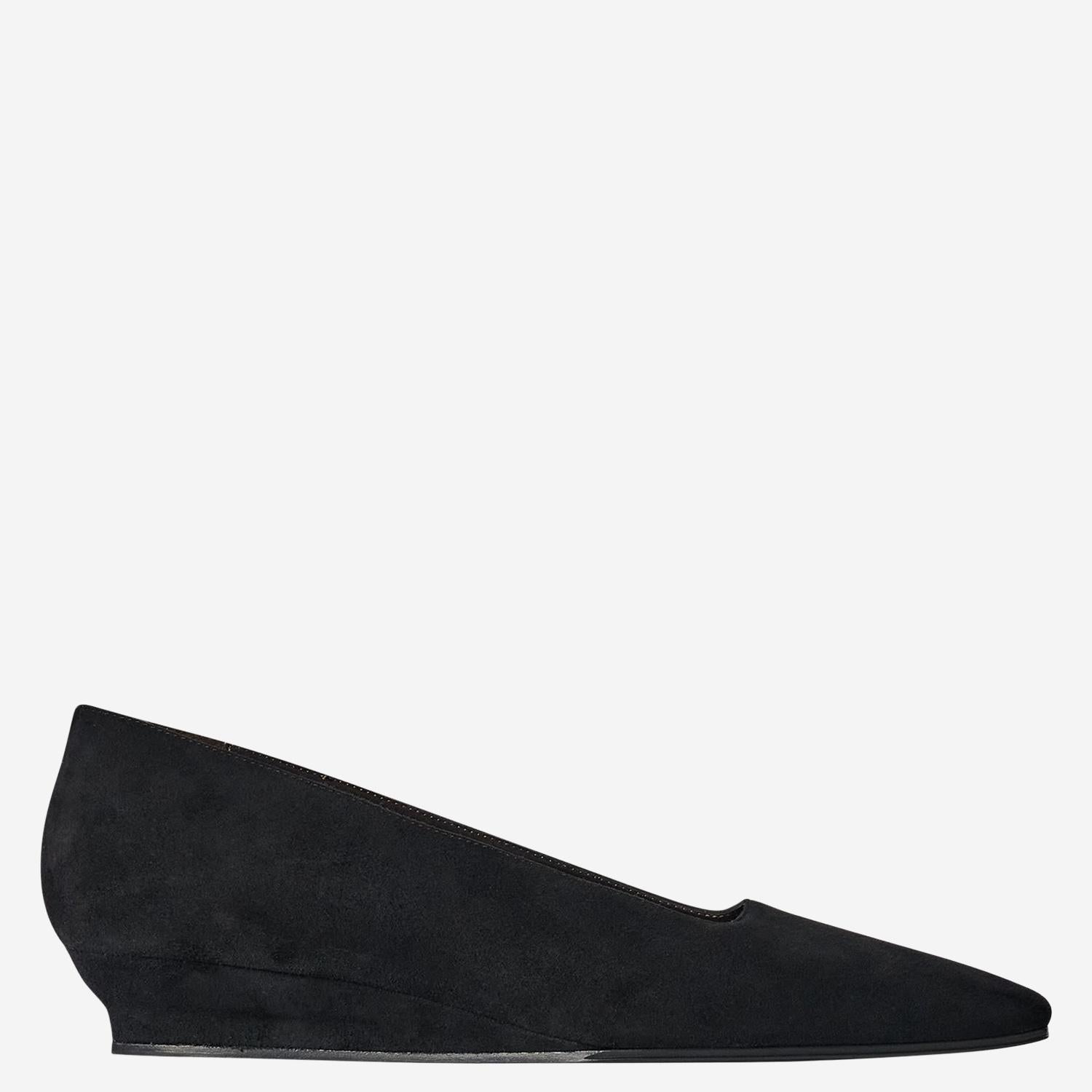 SCARPE CON TACCO JUNE IN SUEDE F1845L303 BLK THE ROW 