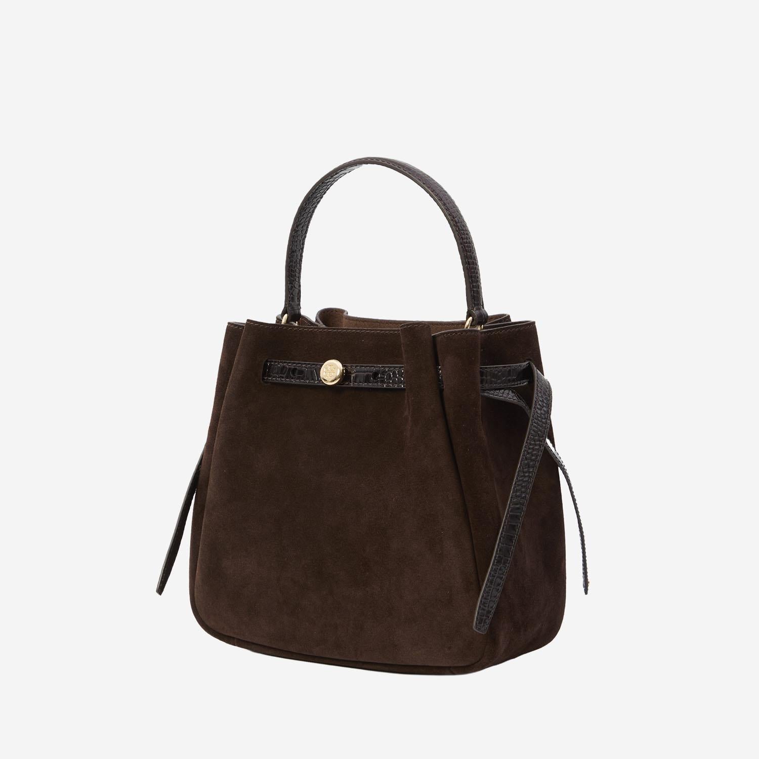 BORSA A SECCHIELLO ROMY IN SUEDE 169275 200 TORY BURCH 