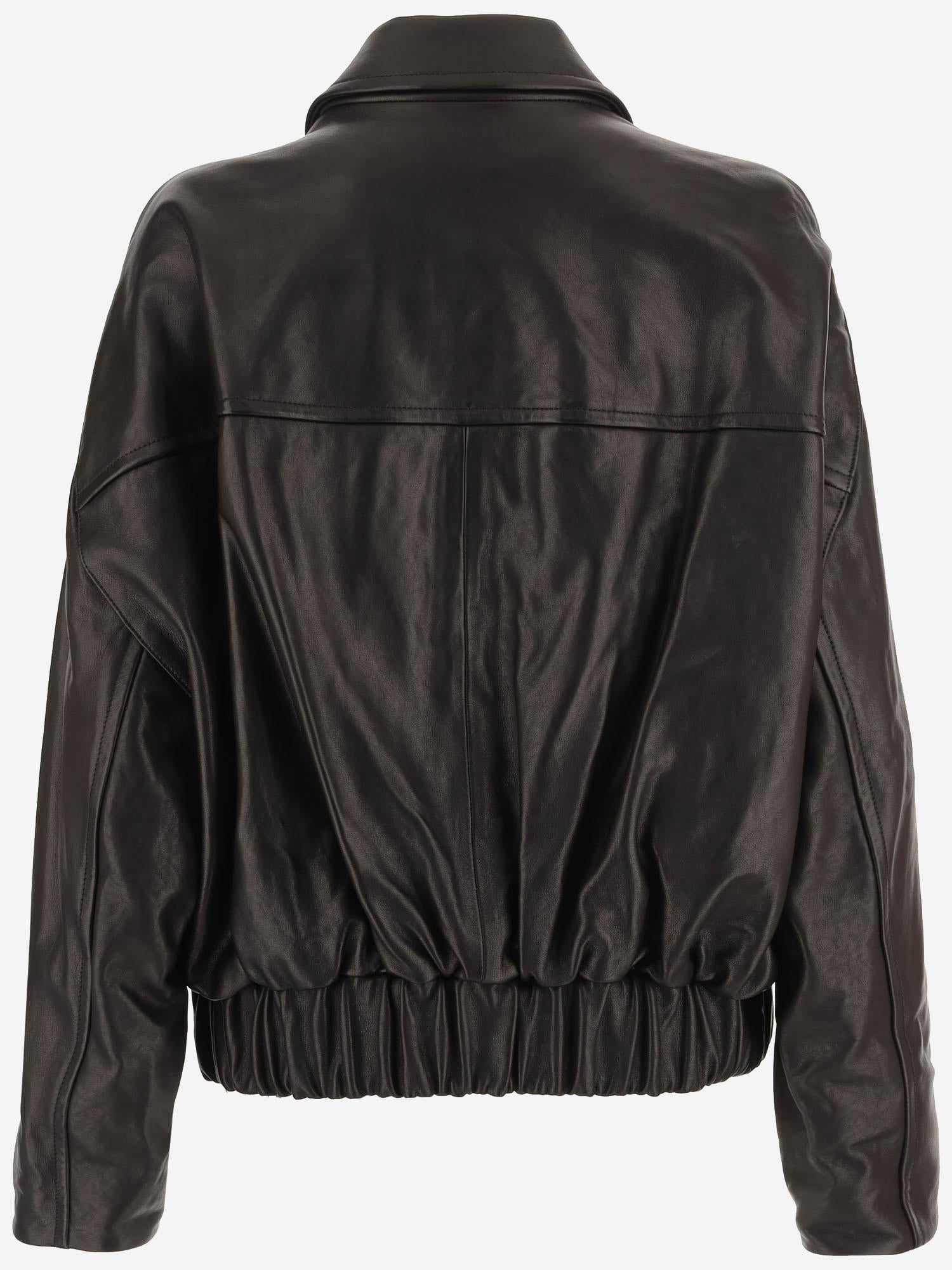 GIACCA ODINO IN PELLE 6188729 200 KHAITE 