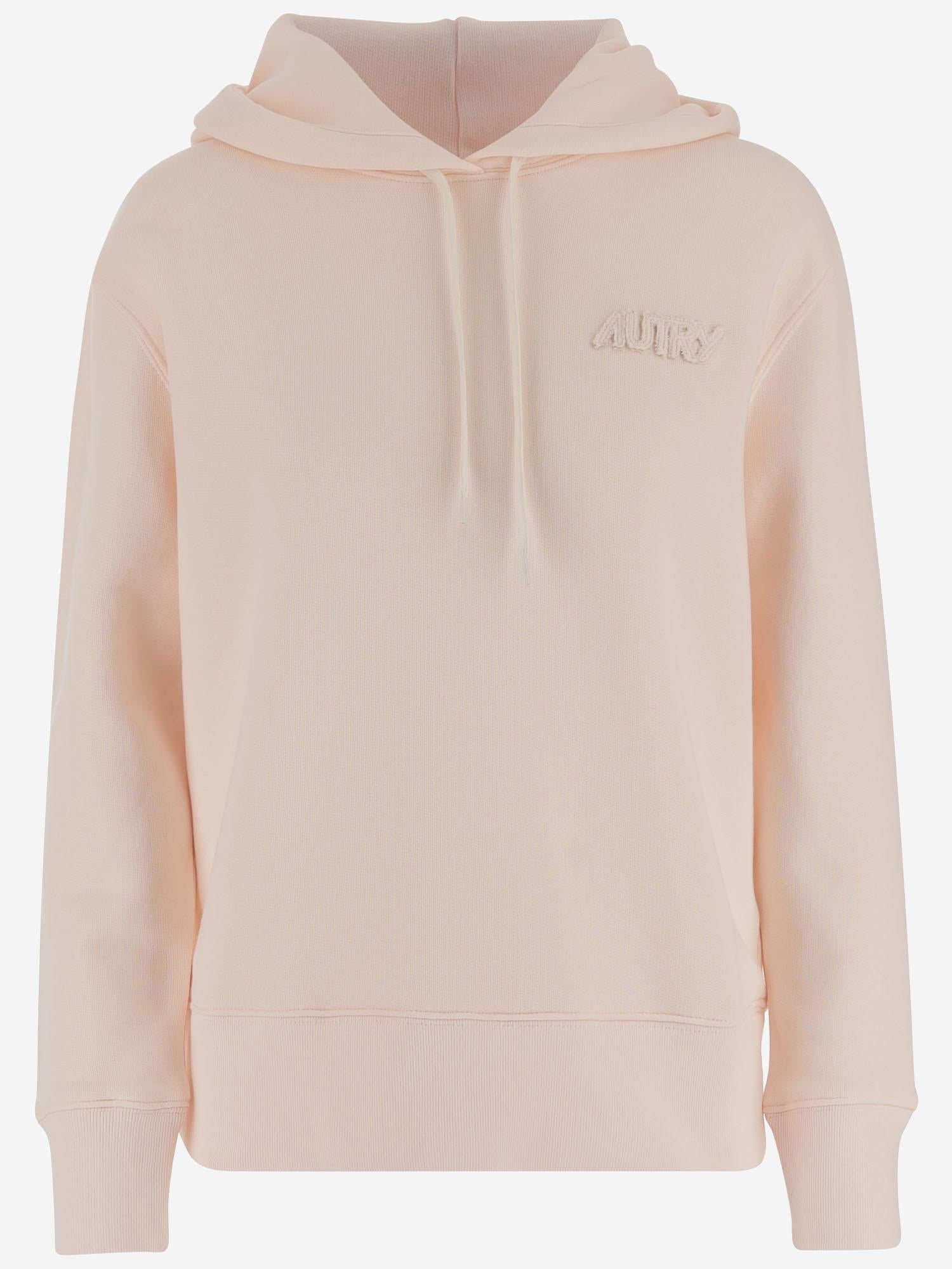 FELPA IN COTONE CON CAPPUCCIO HOPWM1HE MAKEUP AUTRY 